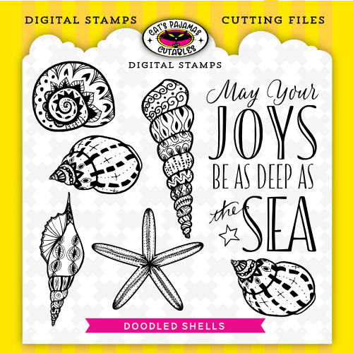 Doodled Shells Digistamps