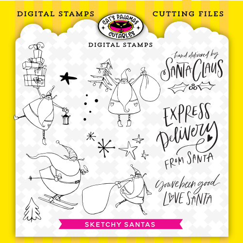 Sketchy Santas Digistamps